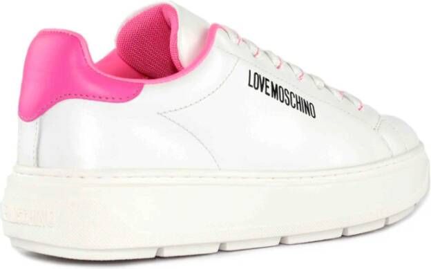 Love Moschino Bianco Fluo Fuxia Stijlvol Model Wit Dames