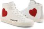 Love Moschino Dames Leren Sneakers met Geborduurde Details White Dames - Thumbnail 2