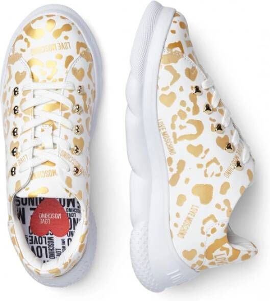 Love Moschino Leren Sneakers Wit Dames