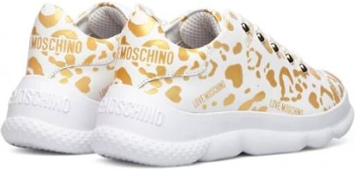 Love Moschino Leren Sneakers Wit Dames
