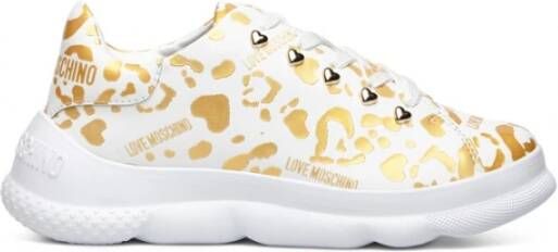 Love Moschino Leren Sneakers Wit Dames