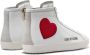 Love Moschino Dames Leren Sneakers met Geborduurde Details White Dames - Thumbnail 6