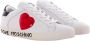 Love Moschino Dames Leren Sneakers Herfst Winter Collectie White Dames - Thumbnail 8