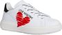 Love Moschino Dames Leren Sneakers Lente Zomer Collectie White Dames - Thumbnail 4