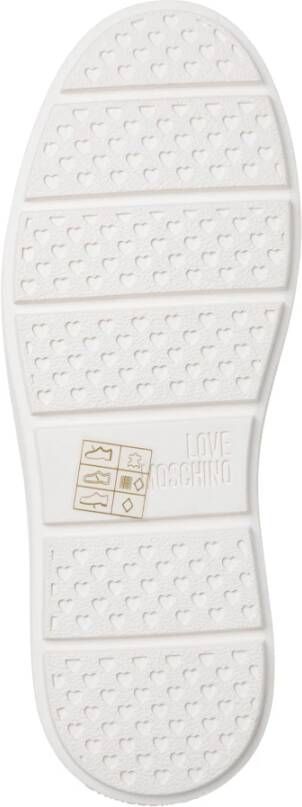 Love Moschino Sportschoenen met Print Wit Dames