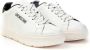 Love Moschino Witte Leren Sneakers met Plateau en Brand Logo White Dames - Thumbnail 4
