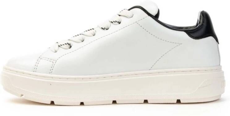 Love Moschino Leren sneakers met logo-detail Wit Dames