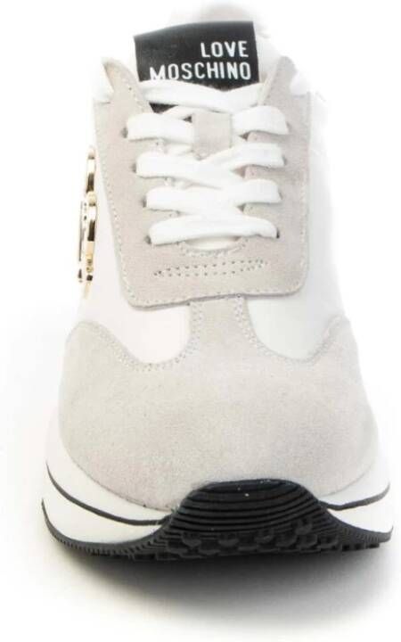 Love Moschino Nylon Sneakers met Hart Logo Wit Dames