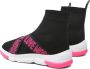 Love Moschino Sneakers Bovensneakers van stof met elastische gores - Thumbnail 3