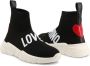 Love Moschino Stoffen Sneakers met Rubberen Zool voor Dames Lente Zomer Collectie Black Dames - Thumbnail 4