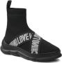 Love Moschino Stoffen Sneakers uit de Herfst Winter Collectie Black Dames - Thumbnail 3