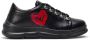 Love Moschino Zwarte Leren Sneakers met 4 cm Hak Zwart Dames - Thumbnail 4