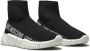 Love Moschino Sock Style Sneakers With Logo Zwart Dames - Thumbnail 2