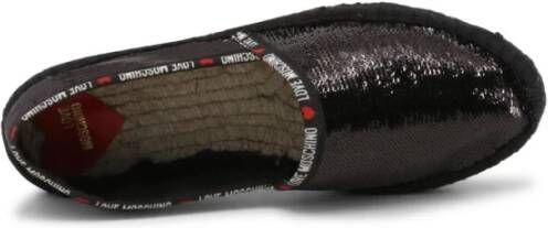 Love Moschino Stoffen Instap Sneakers voor Vrouwen Black Dames