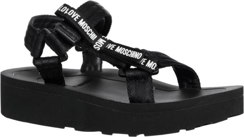 Love Moschino Verstelbare Band Sandalen Black Dames