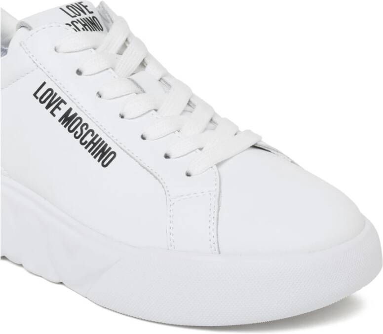 Love Moschino Wit Zwart Platform Sneakers