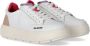 Love Moschino Witte en Roze Leren Sneaker met Geborduurd Logo White Dames - Thumbnail 3