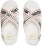 Love Moschino Witte Sandaal met Lintbanden en Logo Lettering - Thumbnail 3