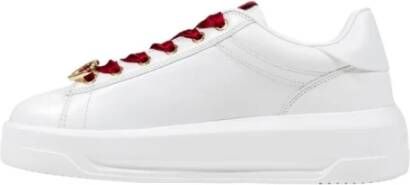 Love Moschino Witte Vetersneakers voor Vrouwen