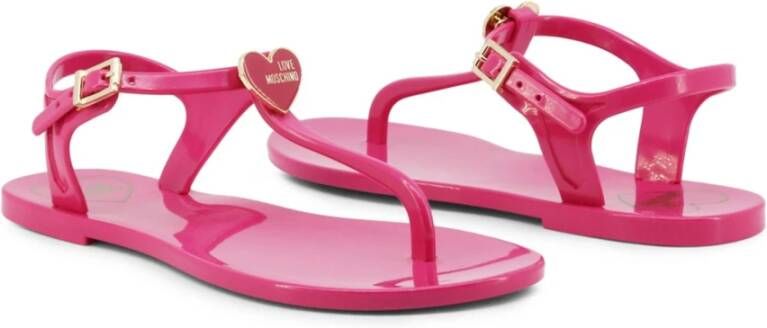 Love Moschino Zomer Flip Flops voor Vrouwen Pink Dames