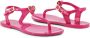 Love Moschino Platte Sandalen voor Dames Collectie Primavera Verano Rood Dames - Thumbnail 6