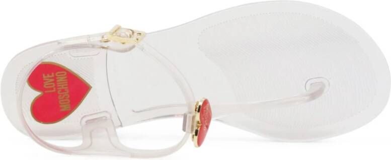 Love Moschino Zomer Flip Flops voor Vrouwen White Dames