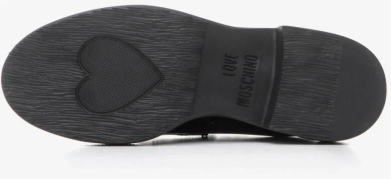 Love Moschino Zwarte leren loafers