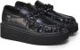 Love Moschino Zwarte leren sneakers met rubberen hak Black Dames - Thumbnail 7