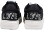 Love Moschino Zwarte Leren Sneakers met Verhoogde Boxzool Black Dames - Thumbnail 2