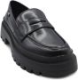 Love Moschino Zwarte leren mocassin met rubberen zool Black Dames - Thumbnail 3