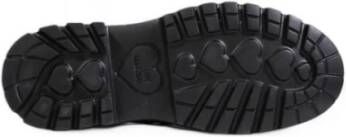 Love Moschino Zwarte polyethyleen platte schoen