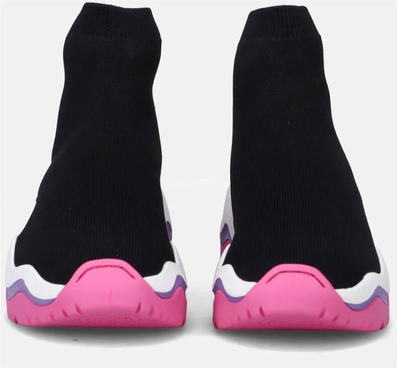 Love Moschino Zwarte Roller Sneakers Comfortabel en Modieus Zwart Dames