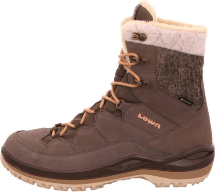 Lowa Beige Dames Enkellaarzen met Faux Fur