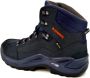 Lowa Renegade GTX Mid leren wandelschoenen donkerblauw oranje - Thumbnail 7