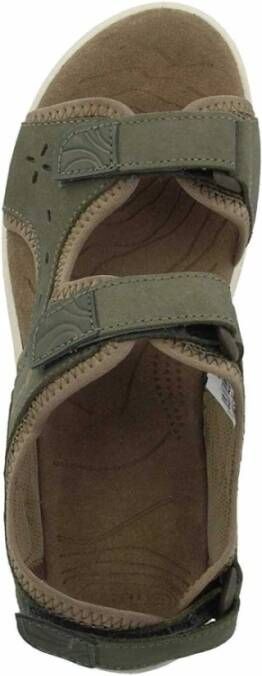 Lowa Platte Sandalen van Nubuck Leer Green Dames