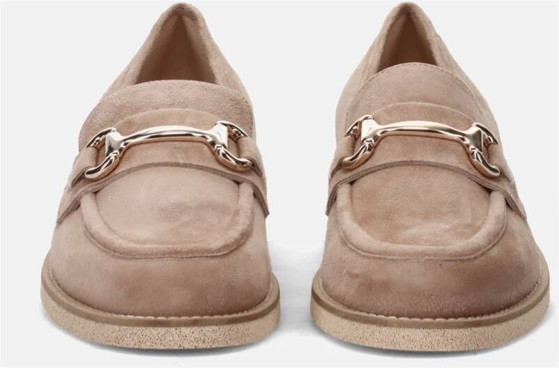 Luca Grossi Beige Suède Mocassin Schoenen Beige Dames