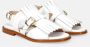 Luca Grossi Witte Leren Franje Sandaal White Dames - Thumbnail 2