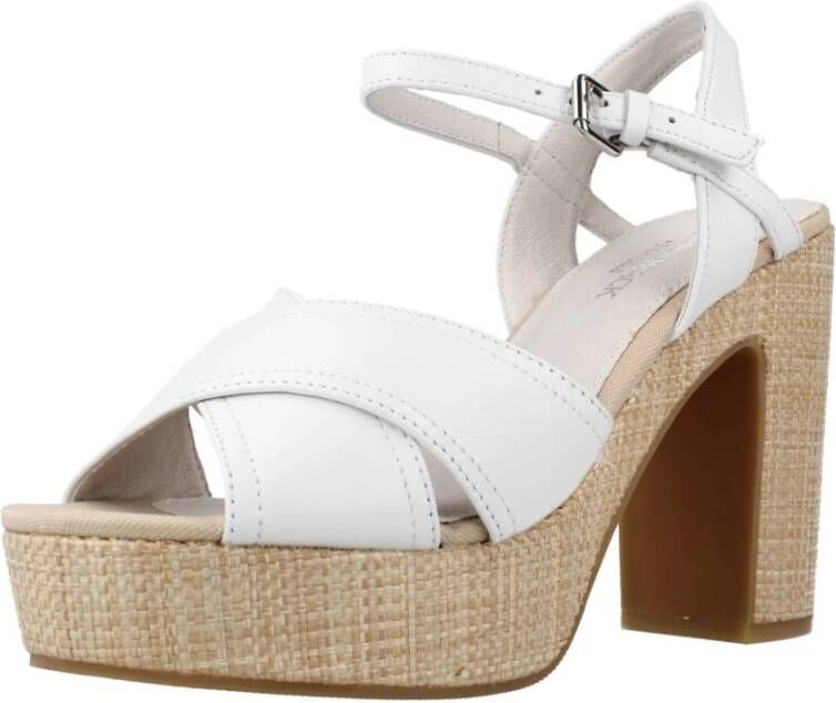 Lumberjack High Heel Sandals White Dames