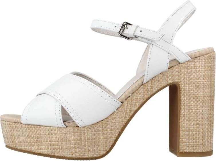 Lumberjack High Heel Sandals White Dames