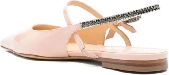 Mach & Mach Crystal Cube Slingback Ballerina`s