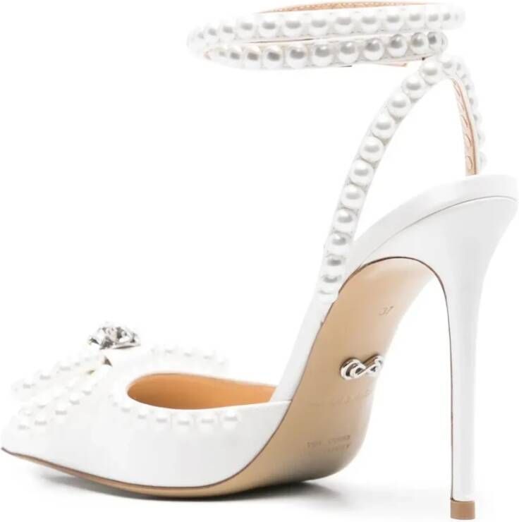 Mach & Mach Double Bow 110 Pearl Embellished Pumps