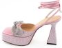 Mach & Mach Elegante Roze Leren Plateauschoenen Pink Dames - Thumbnail 3