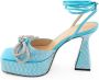 Mach & Mach High Heel Sandals Blue Dames - Thumbnail 3