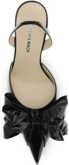 Mach & Mach Ingepakte leren pumps met strik