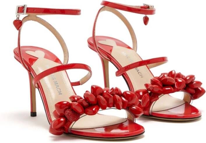 Mach & Mach Rode Leren Sandalen voor Vrouwen