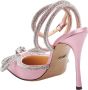 Mach & Mach Roze Satijnen Strass Pumps - Thumbnail 2