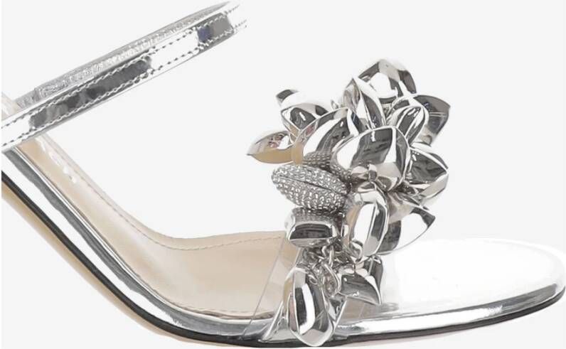 Mach&Mach Sandalen Sandal With Heel And Metallic Decoration in zilver - Foto 3