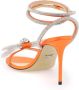Mach & Mach Satijnen sandalen met kristallen Orange Dames - Thumbnail 2