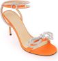 Mach & Mach Satijnen sandalen met kristallen Orange Dames - Thumbnail 4