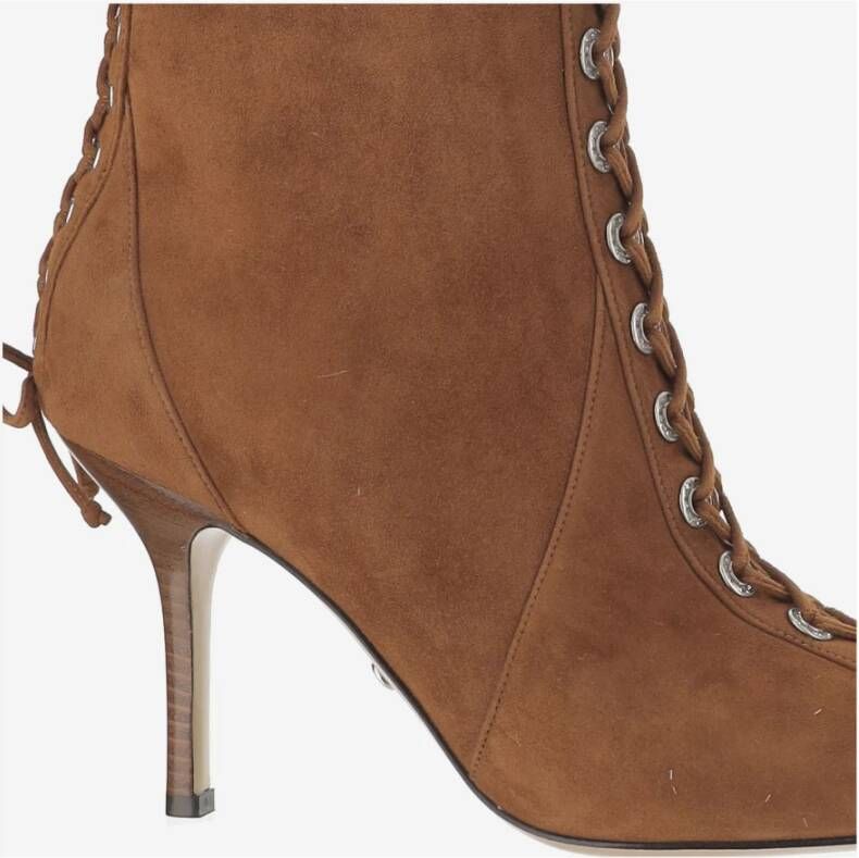 Mach & Mach Studded Leather Lace-Up Enkellaarzen